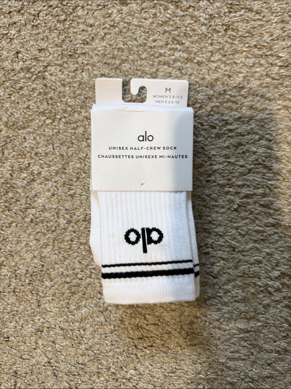 Alo unisex white socks